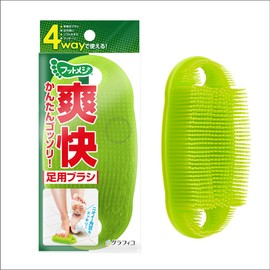 Foot Tape 4-Way Foot Brush 1 Piece (Odor, Dirt, Crunchy, Fatigue Care)