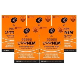 Chong Kun Dang Health Articular Cartilage Egg Shell Membrane NEM 430mg x 60 capsules x 5 boxes / 종근당건강 관절연골엔 난각막 NEM 430mg x 60캡슐 x 5박스