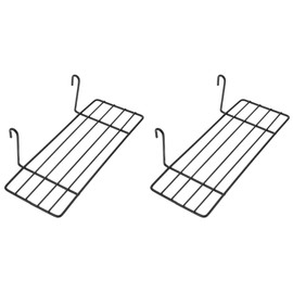 Mipcase Pack of 2 Bird Cage Hanging Shelf Made of Iron, Wall Shelf for Parrots and Parakeets, Black Decorative Shelf for Bird Cages, Pet Platform for Birds