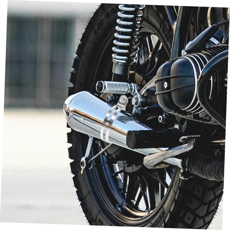 CHILDWEET Motorcycle Exhaust Bracket Clamp Stainless Steel Support for Secure
