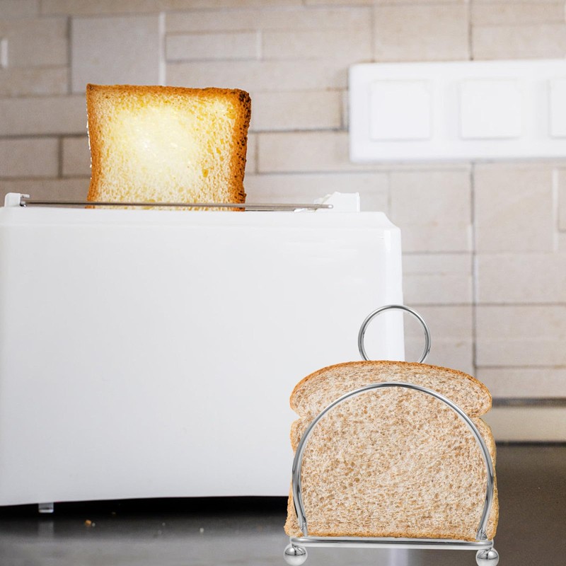 SHINEOFI Toast Display Rack Stainless Steel Bread Stand Space Saving