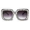 Xpectrum Extra Large Square Crystal Sunglasses Bling Rhinestone Concert Glasses