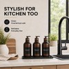 Matte Soap Dispensers with 22 Black Waterproof Labels and Walnut