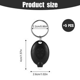 NQEUEPN 5pcs LED Keychain Flashlight, Portable Ultra Bright Battery Powered Mini Key Ring Torch 12 Lumens Keyring Light for Emergency Lighting Camping Hiking(Batteries Included)
