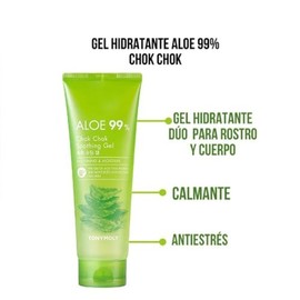 TONYMOLY Gel de Aloe 99 Chok Chok 250 ml Hidratante y Refrescante para Todo Tipo de Piel