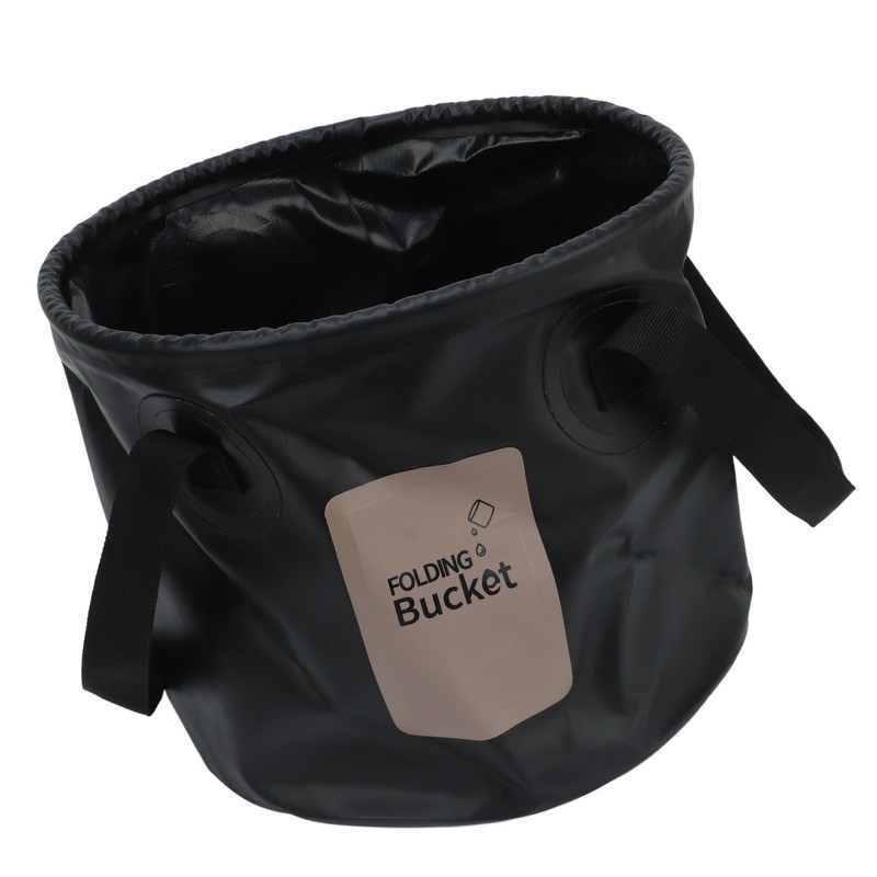 Camping Collapsible Bucket 10L Capacity Food Grade PVC Mesh Side