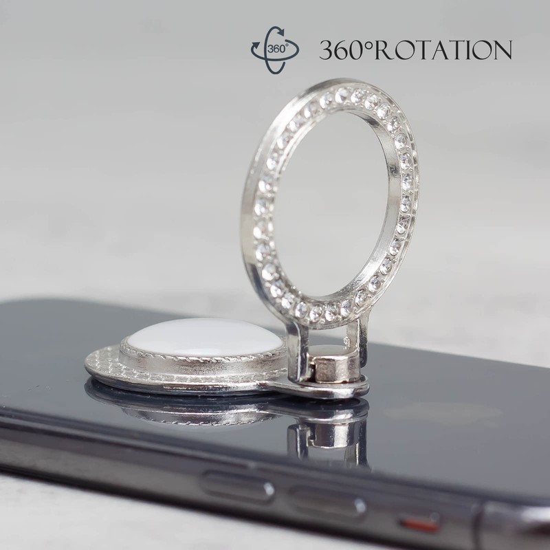 [2 Packs] Gemstones Glitter Bling Bling Phone Ring Holder, Sparkle