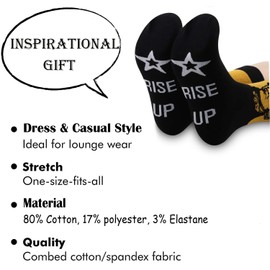 TSOTMO Musical Merch Musical Lyrics Quote Socks for Theatre Fans Stage Play Lovers Gift (Rise)