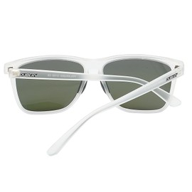 DUBERY Retro Square Polarized Sunglasses for Men Women UV400 Protection Classic Trendy Sun Glasses D108,Transparent/Purple