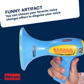 Kidzlane Voice Changer for Kids | Kids Megaphone for Kids Function, LED Lights, and 5 Different Sound Effects | Kids Voice Changer Toy for Kids, Girls, Boys, Teens Age 5 Years and Up | Blue