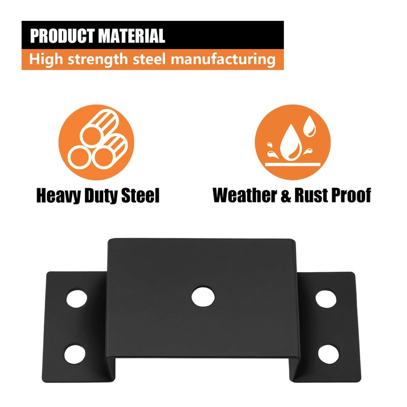 SALUINOKI 8 Pack Steel Trailer Stake Pockets for 2x4 Wood,