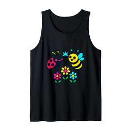 Pollinator Patrol Crew! Cute Bee & Ladybug Kids Ages 6 to 10 Tank Top