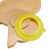 Relaxdays Baby Plate with Suction Cup, Bamboo, Elephant, Non-Slip, BPA-Free,