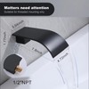 Matte Black Waterfall Tub Spout, High Flow Laminar Waterfall Tub