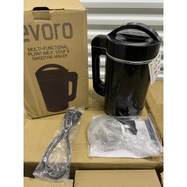 Evoro MF2201 Black Stainless Steel Nut Milk Maker Machine 40 Ounce Capacity