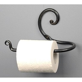 GoCraft Handmade Toilet Roll Holder for Bathroom Toilet Wall Mount Wrought Iron Forged Metal