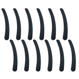 12PCS Black Banana Curved Double Sided Strip Grit Nail File Polish Emery Board Buffering Sanding Art Manicure Buffer Nail Art Tools