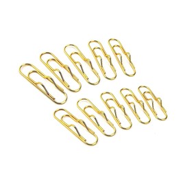 10Pcs Gold Metal Pen Clips, Multi Function Pen Holder Clips Bookmarks for Notebooks, Paper Clip Stationery Tool, Pencil Holders