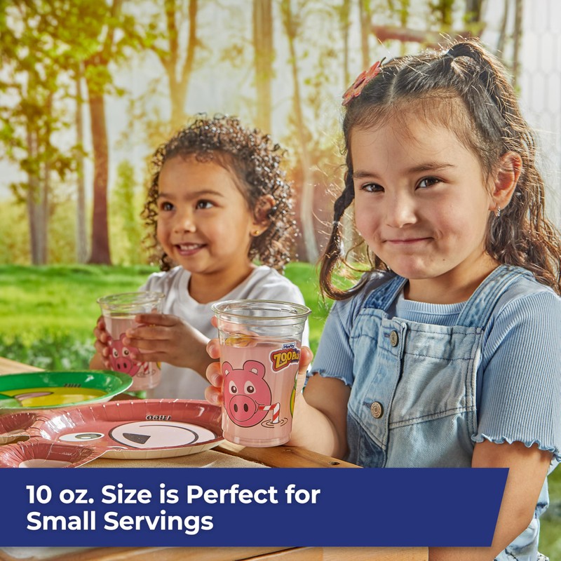 Hefty Zoo Pals Kids Cups, Animal Printed Kids Plastic Cups