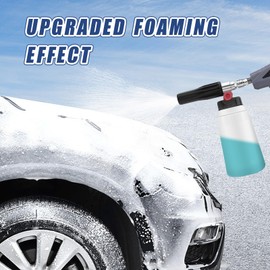 OHAYORI Snow Foam Lance, Upgrade Foam Knob 1/4" Quick Release Foam Cannon for Quick Connect Pressure Washer Gun, Wide Mouth Soap Dispensal Foam Nozzle, 180Bar Pressure Wash Trigger Gun Attachment