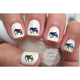 20 Elephant Nail Art Decals Set 10