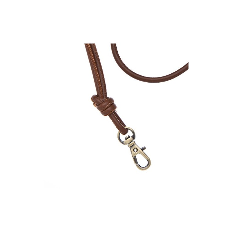 Logan Whistles Lamb Nappa Leather Lanyard with Brass Clip, Light