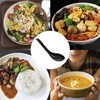 Asian Soup Spoons for Ramen, Pho, Dumplings – Black Melamine,