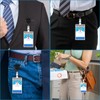 5 Pack ID Card Holders with 5 Pack Retractable Badge