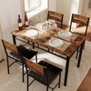IRONCK Dining Table Set for 4, Wood Kitchen Table with