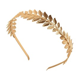 JNAWA Leaf Crown Gold Leaf Roman Greek Headband Boho Headpiece Bridal Costume Accessories for Women Girls Fashion Party Decoration