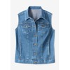 Woman Within Plus Size Stretch Denim Vest Jean Vest -