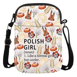 Poland Country Crossbody Bag Polish Gift Poland Souvenirs Travel Gift Polish Stuff Zipper Pouch Polska Wallet Bag (POLISH GIRL crossbody bag)