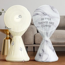 Fan cover Dust prevention stand Cover storage Floor spandex Large fan net Fan cover marble 2ea
