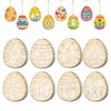 nuneoeuo 32PCS Easter Decorations Wooden Eggs for Crafts, Unfinished DIY