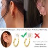 MILACOLATO 6 Pairs Clip On Hoop Earrings for Women 14K