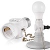 2-Pack E26 Light Socket Adapter - Converts Medium Screw Socket