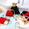 sourcing map 12 Pcs Velvet Drawstring Bag, 2.8 x 3.7