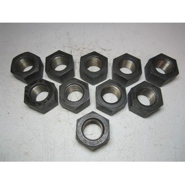 Unbranded HIGTH 1-12 HHN Grade 2H Steel Right Hand Black Oxide Heavy Hex Nut - Pack of 10