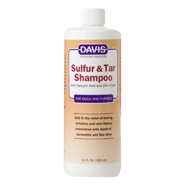 Davis Manufacturing Sulfur Tar Shampoo for Pets, 12 oz (Pack