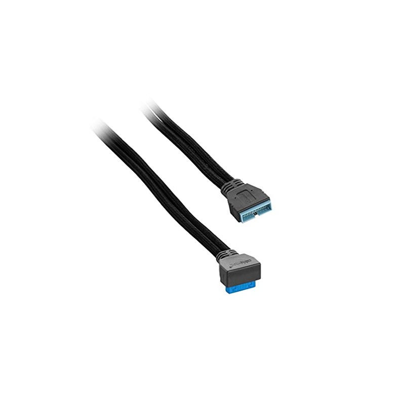 CableMod ModFlex Sleeved Right Angle Internal USB 3.0 Cable (Black,