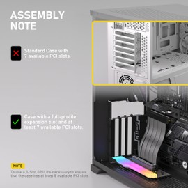 EZDIY-FAB - Montaje vertical de GPU con cable elevador PCIE 4.0 de alta velocidad, módulo ARGB, extensión flexible de 115 mm/4.52 pulgadas, conector de 90 grados, solo compatible con ranuras PCIe