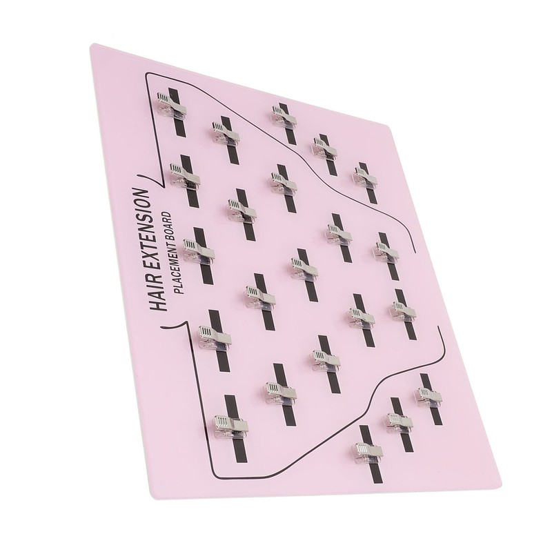 Wig Extension Holder Board Acrylic 22 Stainless Steel Clips Hair