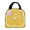 Cute Women Lemon Insulated Lunch Box,Portable Lunch Bag Tote