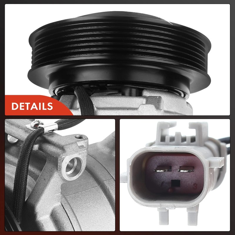A-Premium A/C Compressor with Clutch Compatible with Chrysler Pacifica 3.8L