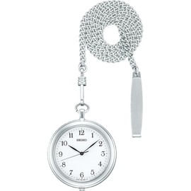 Seiko Pocket Watch, Silver, Arabic numerals