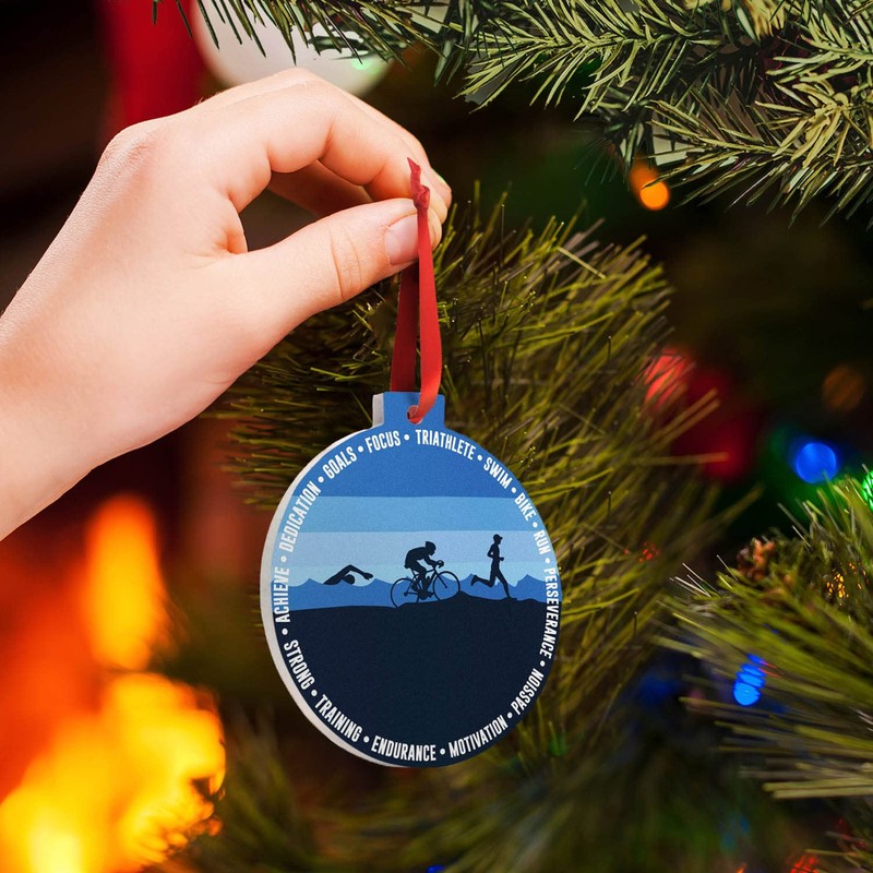 Gone For a Run Running Ceramic Ornament | Triathlon Christmas