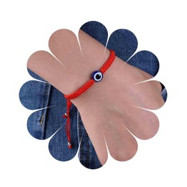 Aneneiceera Vintage Red Rope Bracelet Woven Evil Eye Bracelet Red Wax Bracelet Chain Minimalist Chain Bracelet Jewelry for women (Single One)