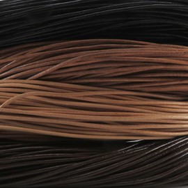 esnado Leather Cord Round 2mm Orange (10 Metres, Orange)