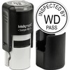 MaxMark Custom Round Self Inking Inspection Stamp - Customize up