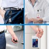 SOVYOULIVE 5 Pack Heavy-Duty Retractable Badge Holders with Carabiner Clip